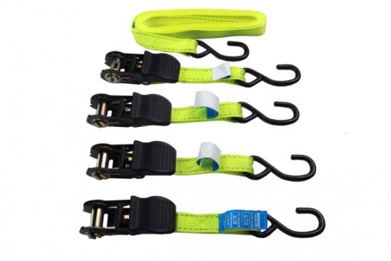 Spanband / sjorband met ratel 25 mm x 5 meter 4-delig